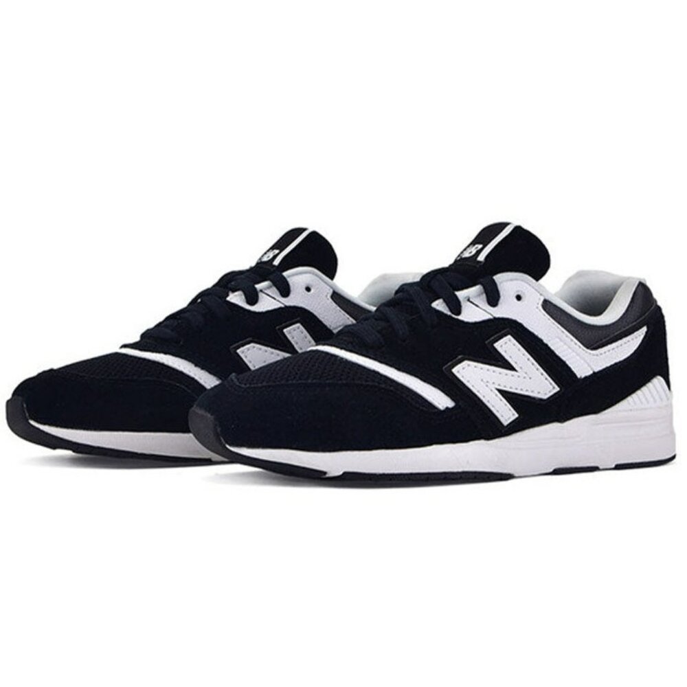 New Balance 697 Womens Sneakers Black & White Suede Size 9 US/7 UK/40.5 EU Class